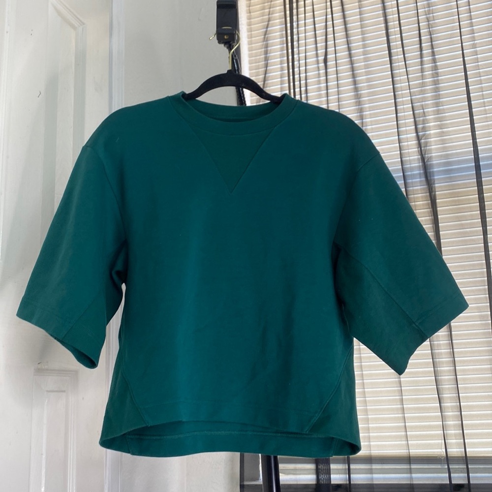 Worn Once Teal Green North Face Crew Neck Over Sized